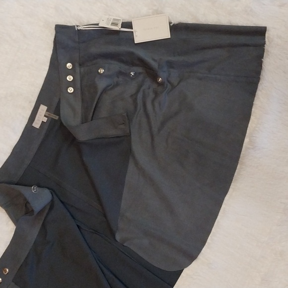 1ST STATE BRAND CONTEMPORARY FAUX  SUEDE A LINE WRAP AROUND skirt large - Picture 11 of 13